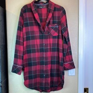 Prana Organic Cotton Plaid Sleep Shirt